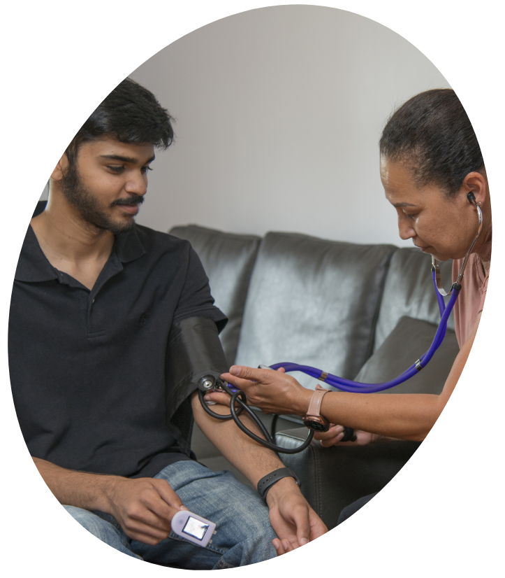 NDIS Staff Checking Patient's Vital Signs